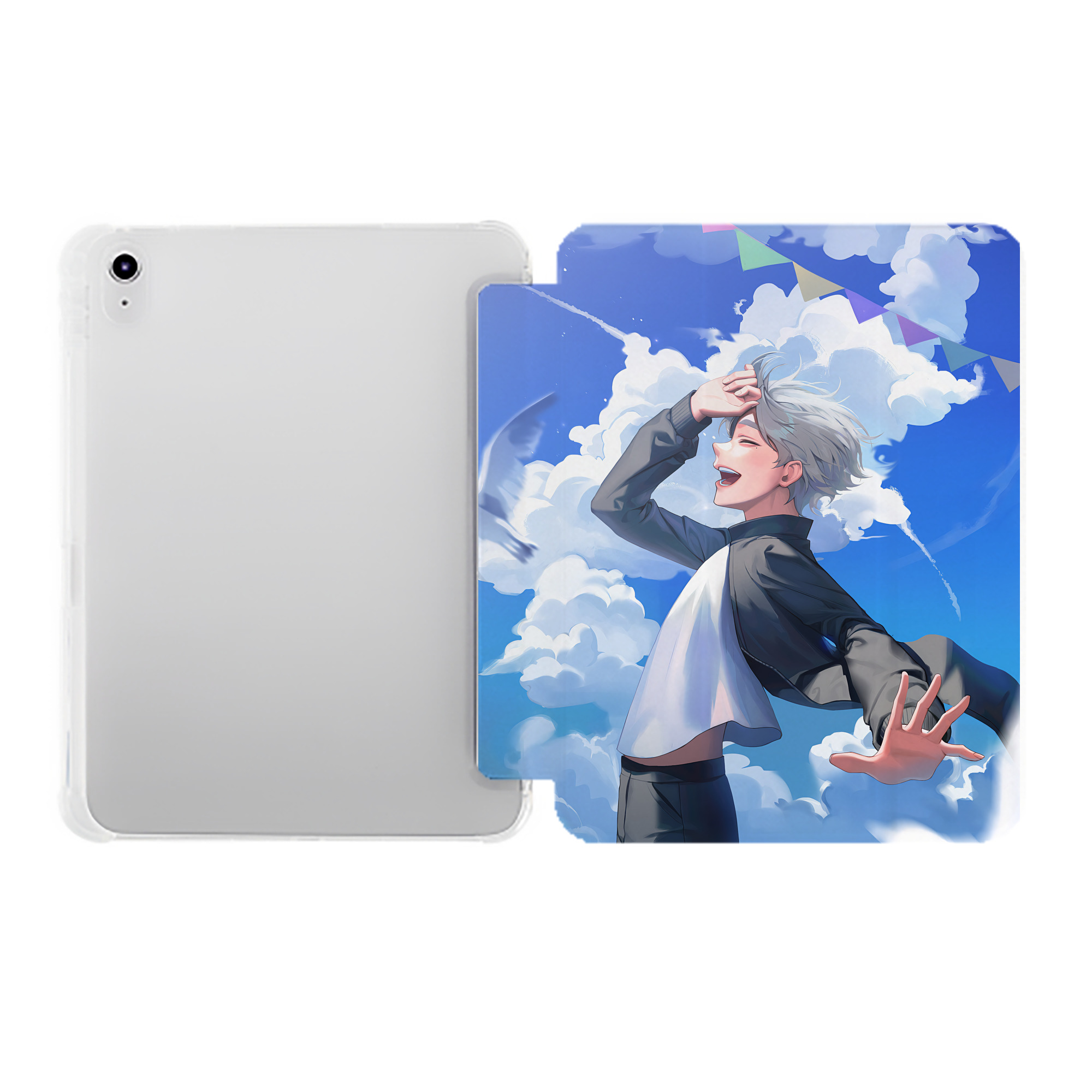 （画像用） ハイキュー!! Haikyu!! IPad ケース ペン収納付き 三つ折りスタンド PUレザー×シリコン 対応機種9.5/10.5/10.9インチ